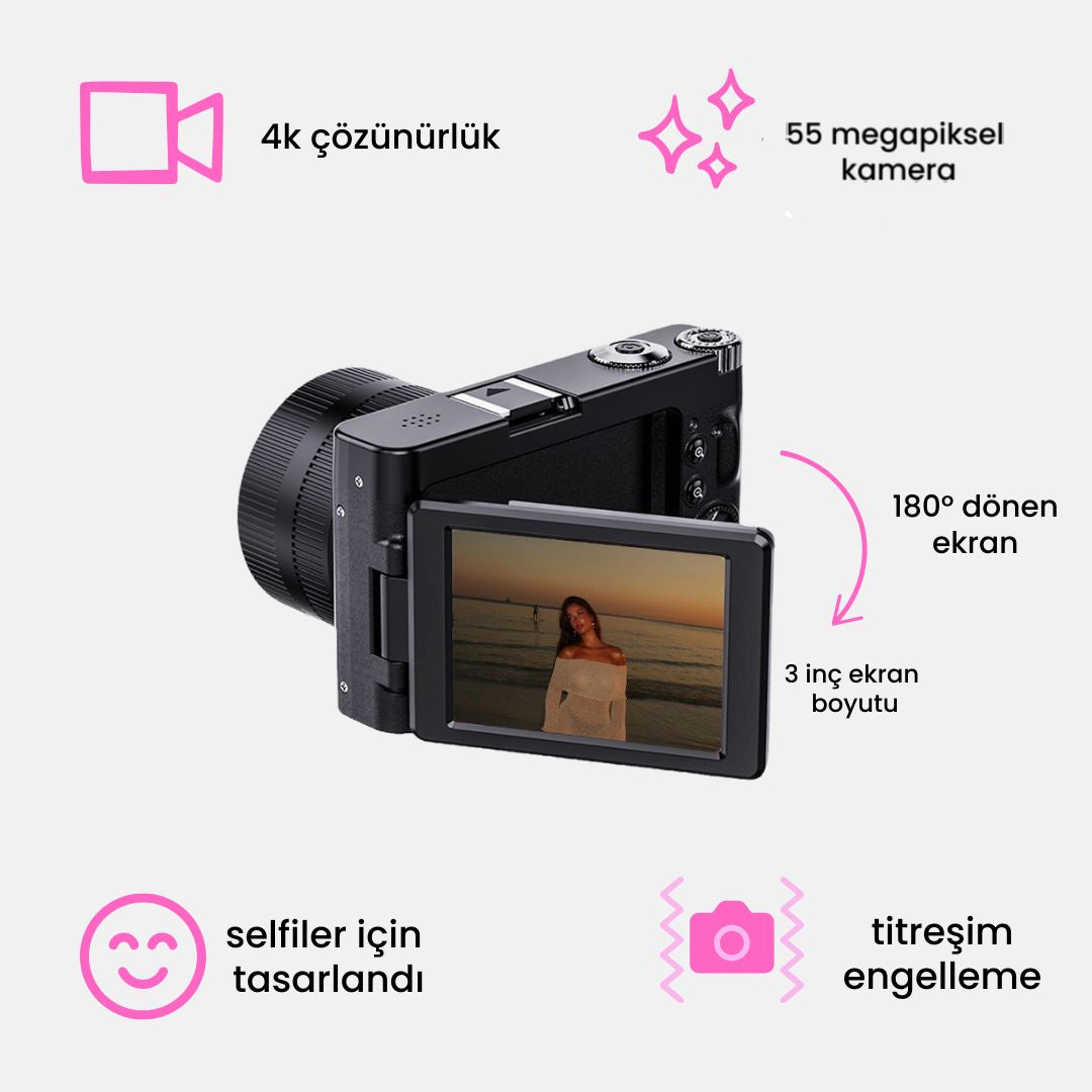 MaxShot™ 4K Dijital Vlog Kamerası